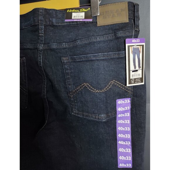 Urban Star Blue Jeans NWT Men’s Size 40x33 Relaxed Fit Denim Pants - Picture 7 of 7
